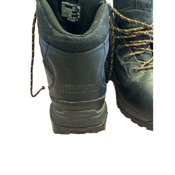 Interceptor MNIN0340100 Men's Black Leather Non Steel Toe Boots Size 7 - Picture 7 of 10